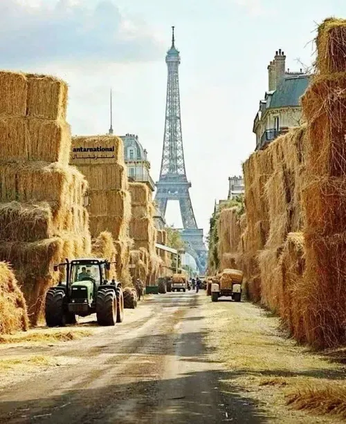 🔴 اینجا فرانسه ست و کشاورزان دارن تو خیابون ها و ادارات پ