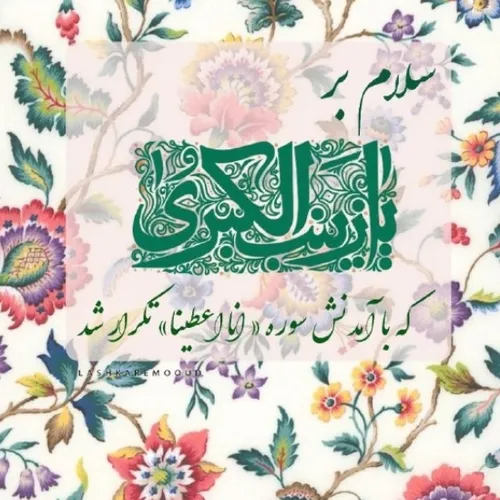 🌱درفرازی از زیارت نامه ی حضرت زینب «سلام الله علیها»آمده