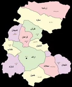 نقشه استان مرکزی 