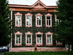 #معماری منحصر بفرد خانه های #چوبی در سیبری 😍