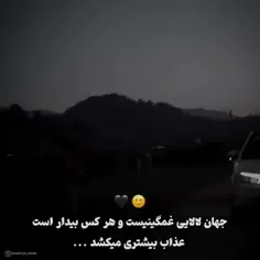 جهان لالایی غمگینیست وهر کس بیدار است عذاب بیشتری می‌کشه 