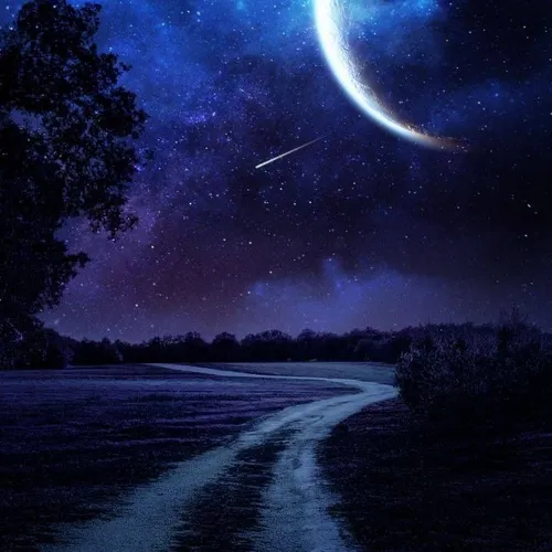 هر شب بیشتر از قبل بهت علاقه مند میشم ماه شب من🤍🌌