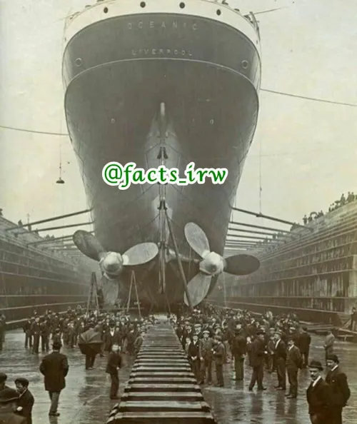 عکسی از ساخته شدن کشتی بزرگ تایتانیک
