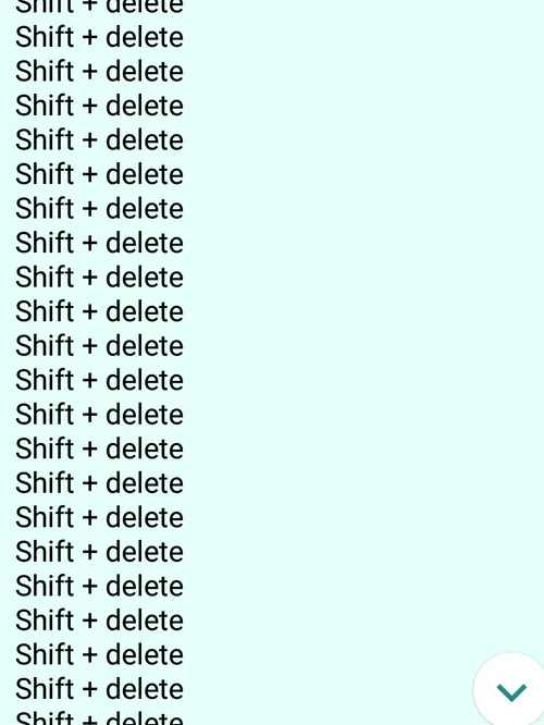 shift + delete