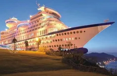 این یک کشتی کروز واقعی نیست ، بلکه یک هتل آبی ویژه در کره