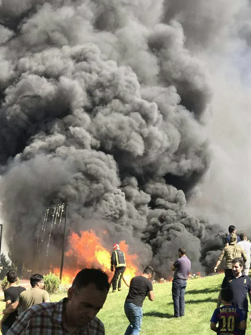 واژگونی و انفجار تانکر حمل سوخت در تبریز