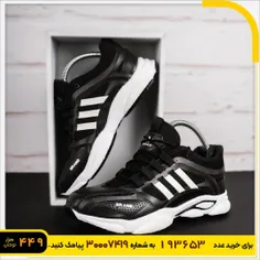 🏆کفش ورزشی مردانه مشکی سفید Adidas مدل Ravan