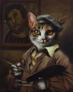 گربه ی نقاش