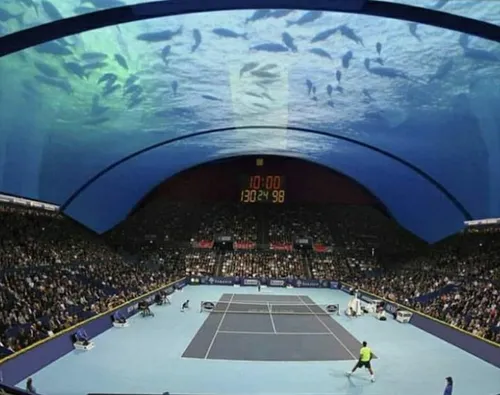 تو قطر استادیوم تنیس زیر آب ساختن!