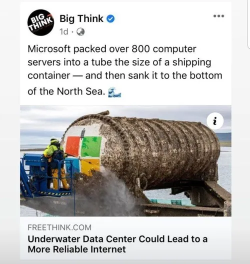 مایکروسافت توی پروژه جدیدش قصد داره اینترنت رو از زیر آب 