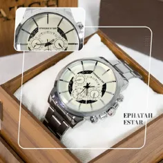 🔸 ساعت مچی مردانه سفید Ephatah Star مدل 1567