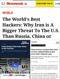 تیتر مجله آمریکایی نیوزویک بهترین هکرهای دنیا: چرا ایران تهدید بزرگ‌تری از روسیه، چین و کره شمالی برای ایالات متحده است؟!😎