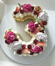 #کیک های شیک اعداد برای جشن تولد با بیسکوئیت #خوراکی #اید