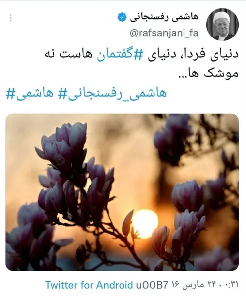 * این همان دنیای فردایی است که هاشمی گفته بود!*