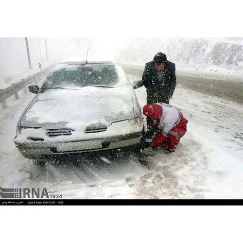 تبریز/امداد رسانی به مسافران در برف و بوران‎