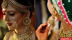 مدل #آرایش مو و صورت عروس های #هندی 