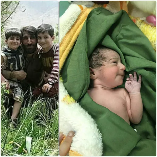 نوزاد دختر شهید محمد بلباسی، نخستین شهید مدافع حرم قائمشه