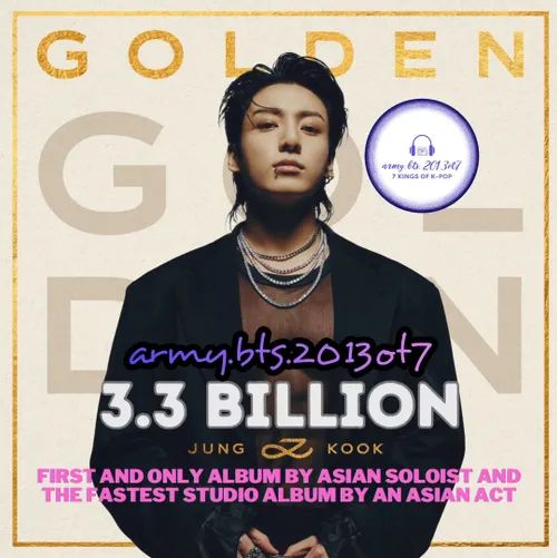 طبق اخبار رسمی منتشر شده : آلبوم GOLDEN جونگ کوک از گروه 