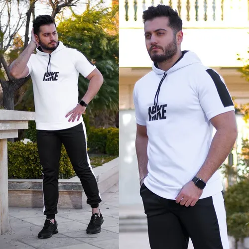 ست تیشرت و شلوار Nike مدل shikson (سفید)