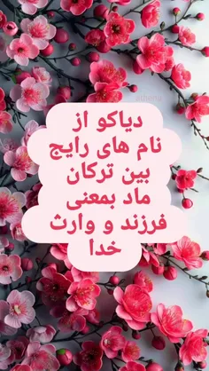 دیاکو يعنی چه _ معنی نام دیاکو _ دیاکو نام پسرانه ترکی 