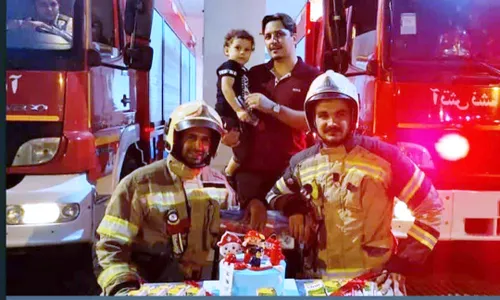 تولد کودک وحشت زده از آتش در آتش نشانی تهران