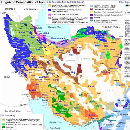 نقشه قومیت های ایران