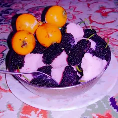 بفرمایید#دسربستنی باطمع توت فرنگیو تزئین میوه (دسر تهیه ش