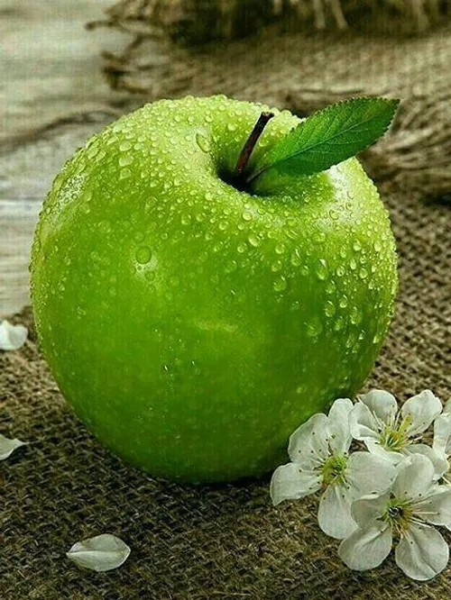خوراکی میوه ها سیب سبز تصویر پس زمینه