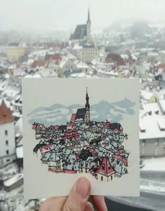 #نقاشی_های_فانتزی از مناطق دیدنی شهرهای اروپا 