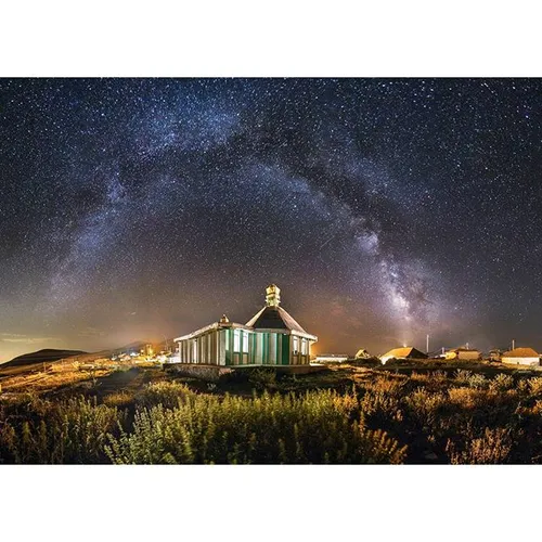 Emamzade Hassan and the milky way, near Alasht, Mazandara