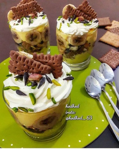 ✅ دسر کاسترد و موز و بیسکوبیت 🍨 😋