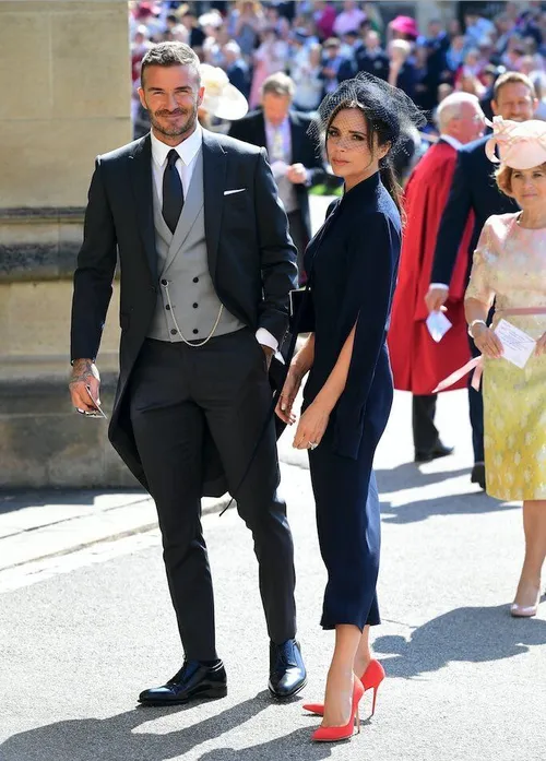 حضور دیوید بکهام و همسرش در مراسم ازدواج پرنس هری شاهزاده
