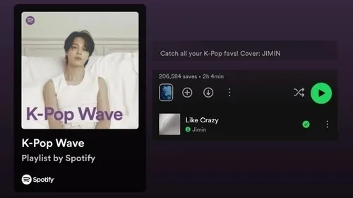 • ترک Like Crazy به پلی لیست K-Pop Wave اسپاتیفای اضافه ش