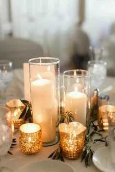 خوشگل سازی میز غذا با استفاده از شمع 
