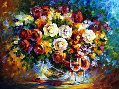 نقاشی های زیبای رنگ روغن از گل های رز