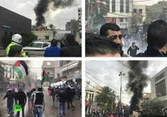 📸  منابع خبری از زد و خورد میان تظاهرات‌کنندگان و پلیس بی