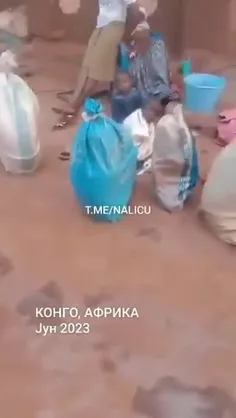 در کنگو کودکان را در گونی پیدا کردند که قرار بود در بازار