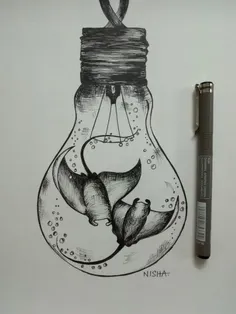 #ink #inkdrawing #lightbulb #octopus #surreal #surrealart