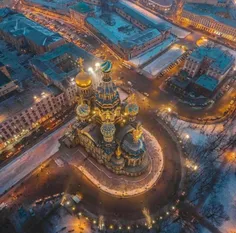 نمایی زیبا از کلیسای سنت پترزبورگ  در#روسیه