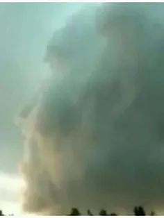 ابر طوفانی که شبیه به نیم رخ #انسان است!