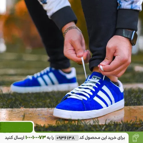 کفش مردانه adidas مدل STREIFEN (سورمه ای)