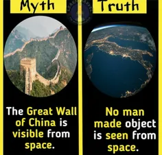 این مسئله که دیوار چین از فضا قابل مشاهده اس شایعه ای بیش