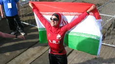 دختر ورزشکار ایرانی که پرچم ایران رو بالا بردی,آخه بهرقیم