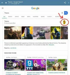 ‏توی گوگل، کلمه‌ی Thanos رو سرچ کنید و روی دستکش زرهی تان