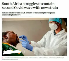 ❌دو برابر شدن مبتلایان به کرونا در افریقای جنوبی با ویروس