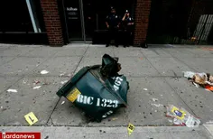 سطل زباله منفجر شده در نیویورک