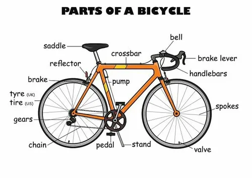 اجزای مختلف یک دوچرخه!🚲