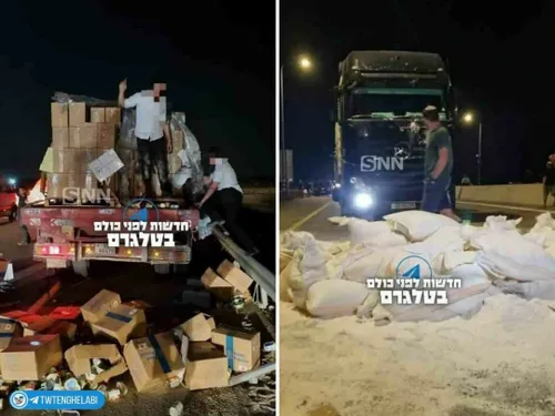 شهرک نشینان اسرائیلی به کاروان کمک های غذایی مردم غزه حمل