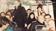 عکس#زیر_خاکی از#بازیگران ساعت خوش در اتوبوس های#قدیمی در 