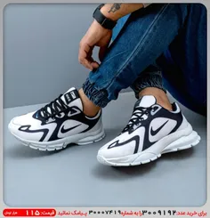 كفش ورزشي سفيد مشکی مردانه Nike مدل Bevis